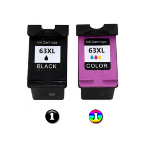 Compatible HP63xl 63xl High Yeilds Ink cartridges Value Pack Combo Compatible HP63xl 63xl High Yeilds Ink cartridges Value Pack Combo