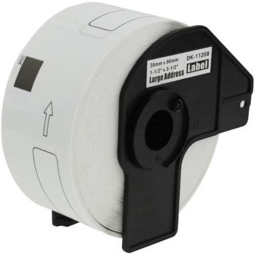compatible DK11208 Black on White Label Roll